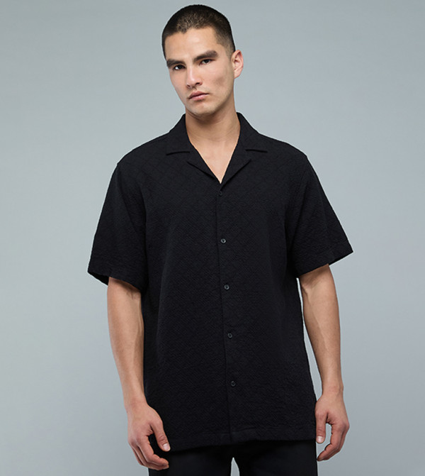 أر آند بي  أكمام قصيرة - أسود Short Sleeves
