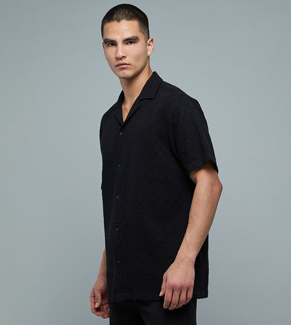 أر آند بي  أكمام قصيرة - أسود Short Sleeves