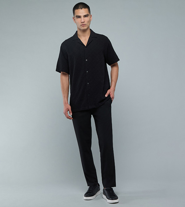 أر آند بي  أكمام قصيرة - أسود Short Sleeves