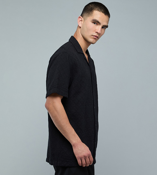 أر آند بي  أكمام قصيرة - أسود Short Sleeves