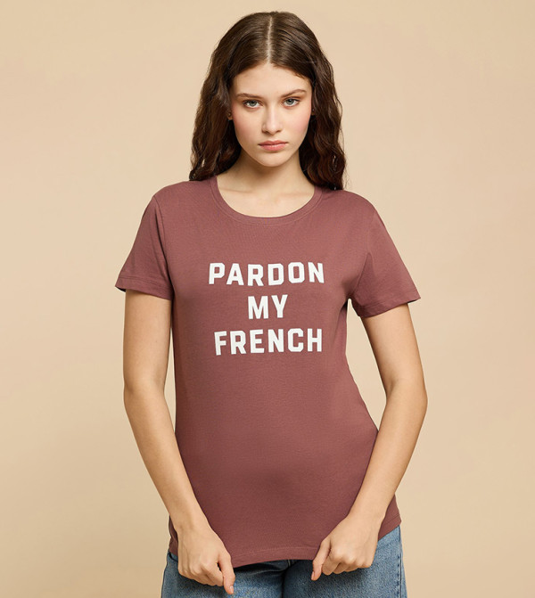 أر آند بي  - بني  Short Sleeve T-Shirts