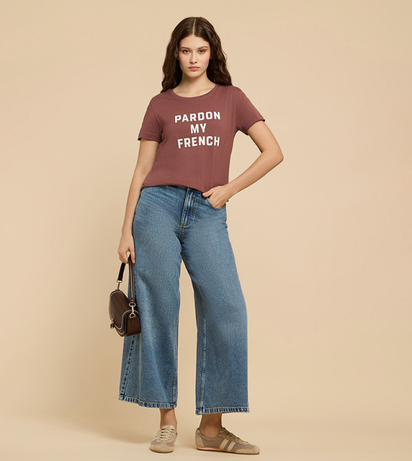 أر آند بي  - بني  Short Sleeve T-Shirts