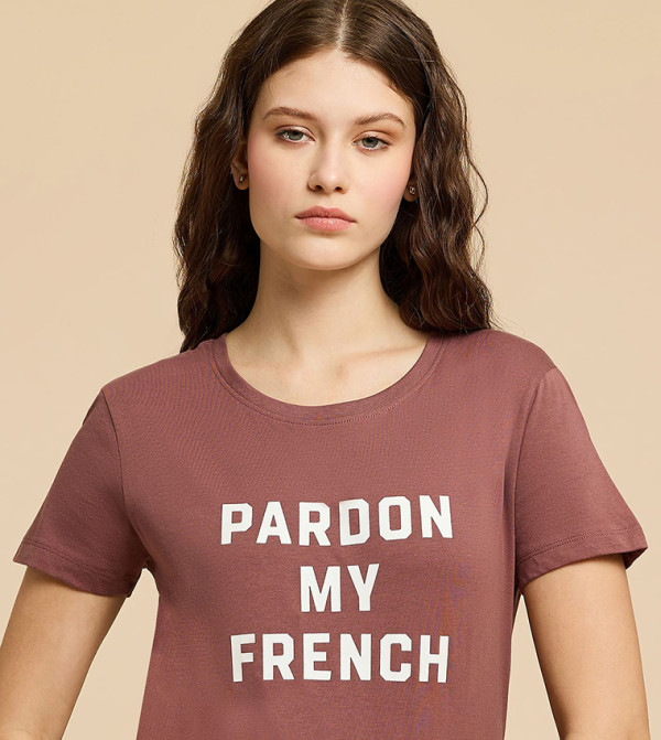 أر آند بي  - بني  Short Sleeve T-Shirts