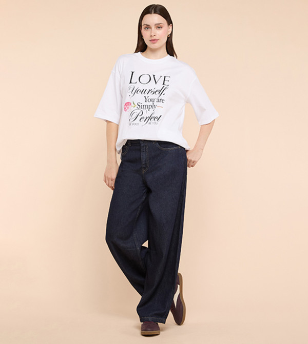 R&B  Casual T-Shirts - White Short Sleeve T-Shirts