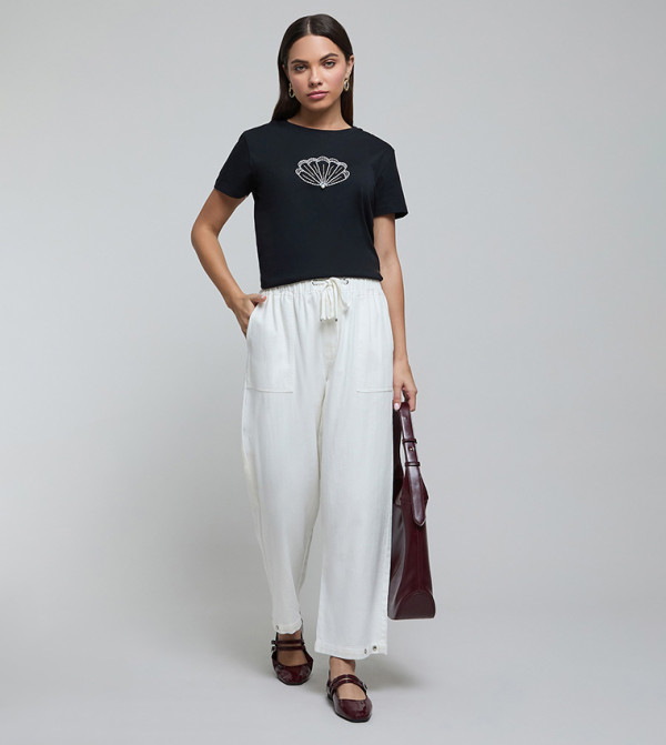 أر آند بي  تيشيرتات كاجوال - أسود Short Sleeve T-Shirts