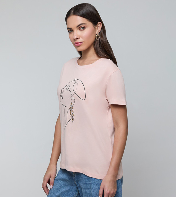 R&B T-Shirts - Pink Short Sleeve T-Shirts