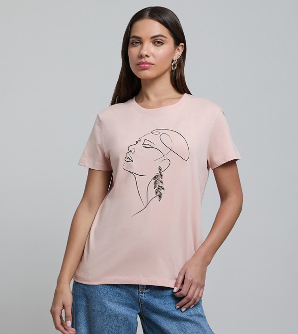 R&B T-Shirts - Pink Short Sleeve T-Shirts