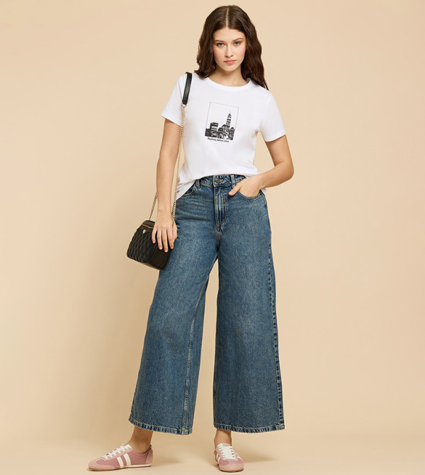 أر آند بي  - أبيض  Short Sleeve T-Shirts