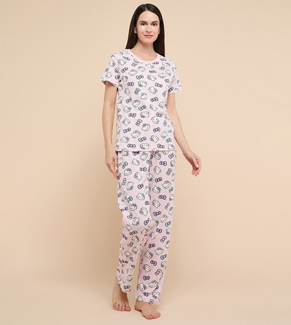أر آند بي  ملابس نوم - وردي فاتح Pyjama Set