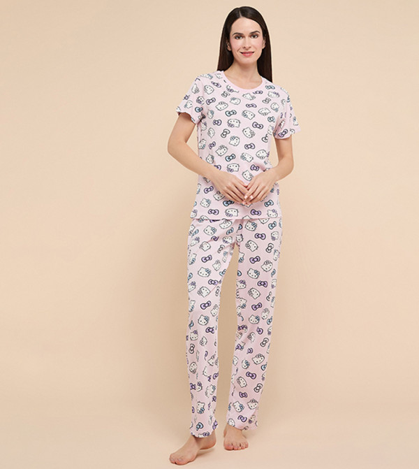 أر آند بي  ملابس نوم - وردي فاتح Pyjama Set
