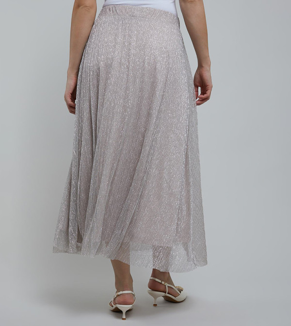 R&B Skirts - Beige Midi Skirts