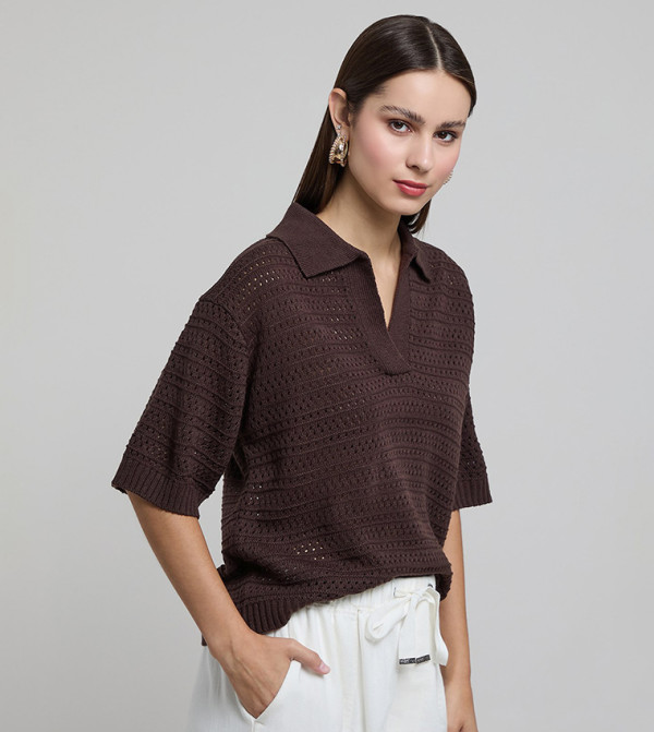 R&B R&B - Brown Casual Tops