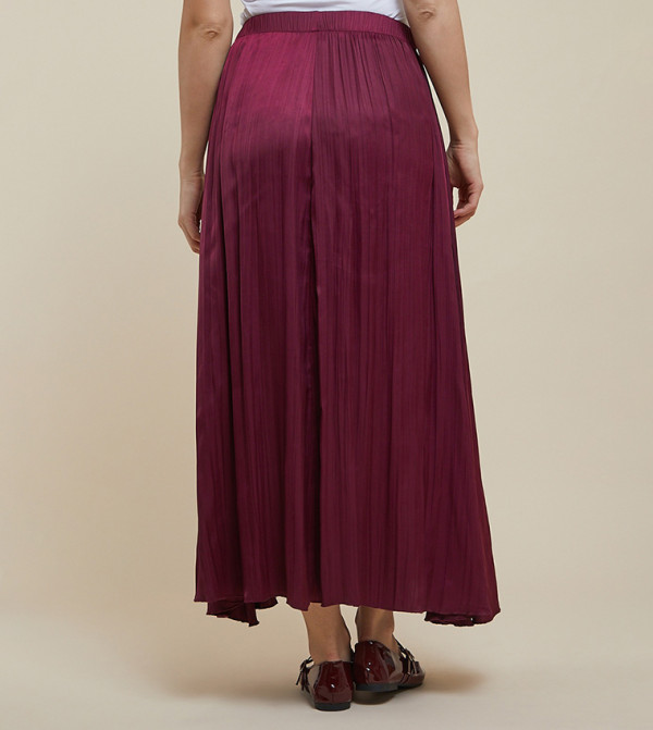 R&B  Clothing - Wine Maxi Skirts