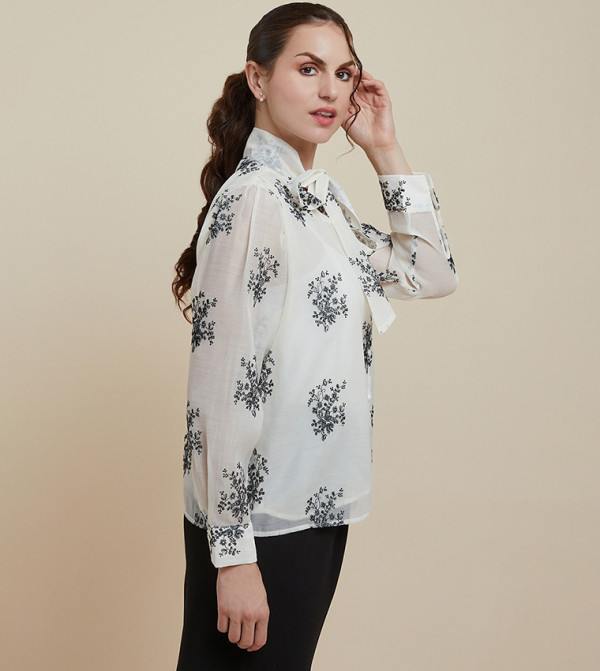 R&B  Casual Tops - Off White Casual Tops