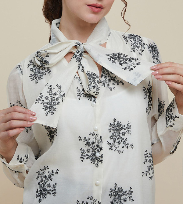 R&B  Casual Tops - Off White Casual Tops