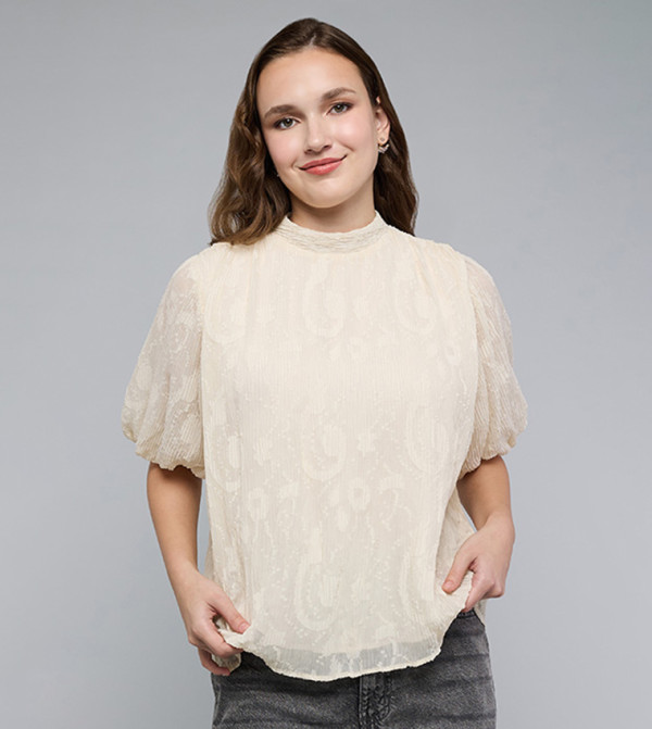 R&B R&B - Beige Casual Tops