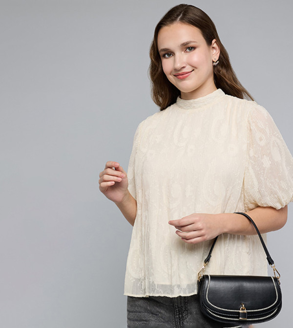 R&B R&B - Beige Casual Tops