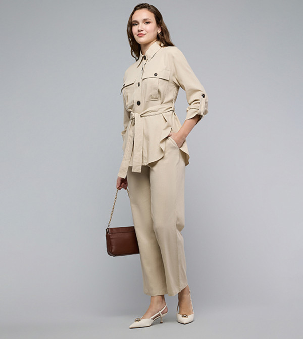 R&B  caution-hottest-deals-ksa - Beige Casual Pants