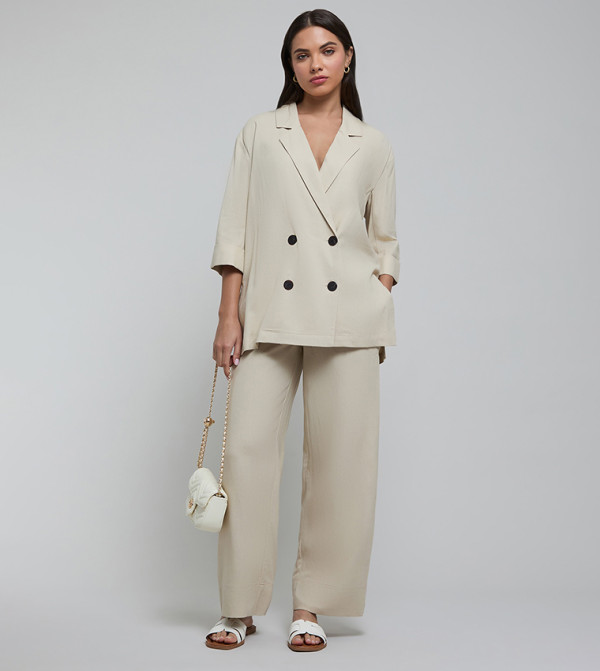 R&B  Jackets & Coats - Beige Blazers