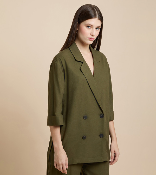 R&B  Jackets & Coats - Green Blazers