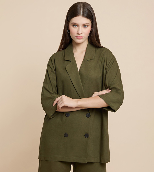 R&B  Jackets & Coats - Green Blazers