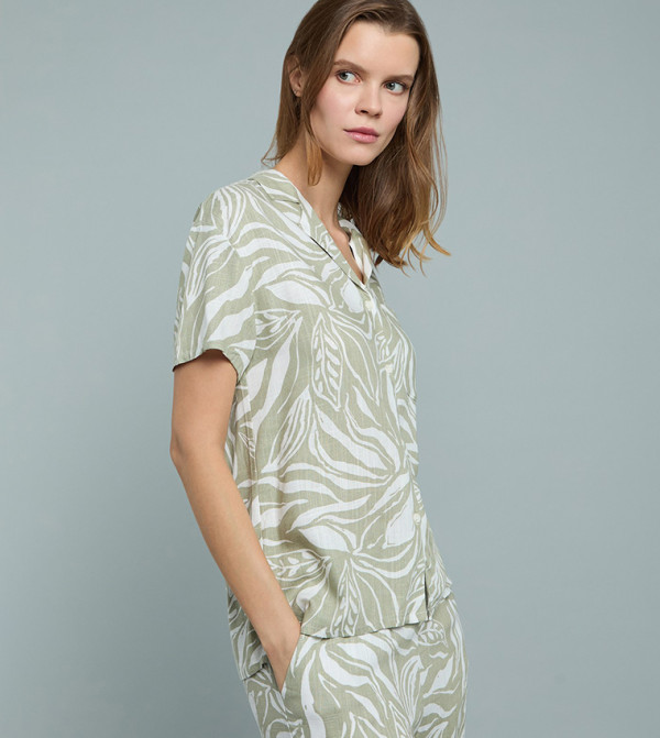 أر آند بي  بلوزات - أخضر قمصان