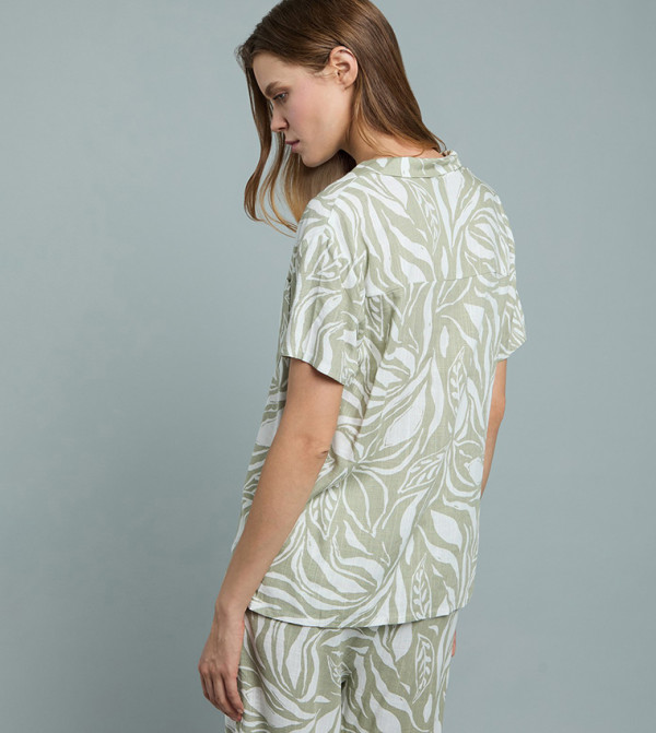 أر آند بي  بلوزات - أخضر قمصان