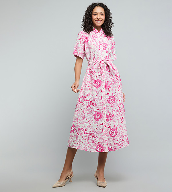 R&B Clothing - Pink Midi Dresses