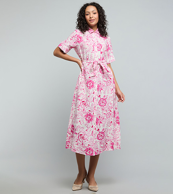 R&B Clothing - Pink Midi Dresses