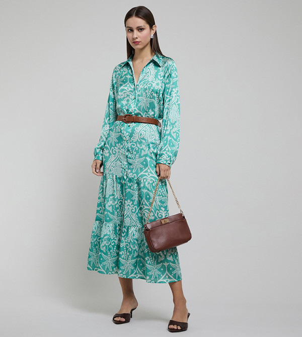 R&B  Shirt & T-Shirt Dresses - Green Shirt & T-Shirt Dresses