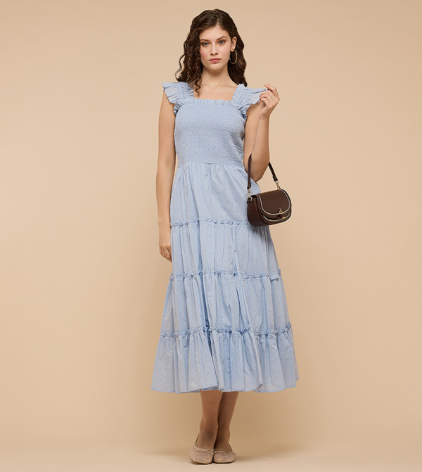 R&B  Clothing - Light Blue Midi Dresses