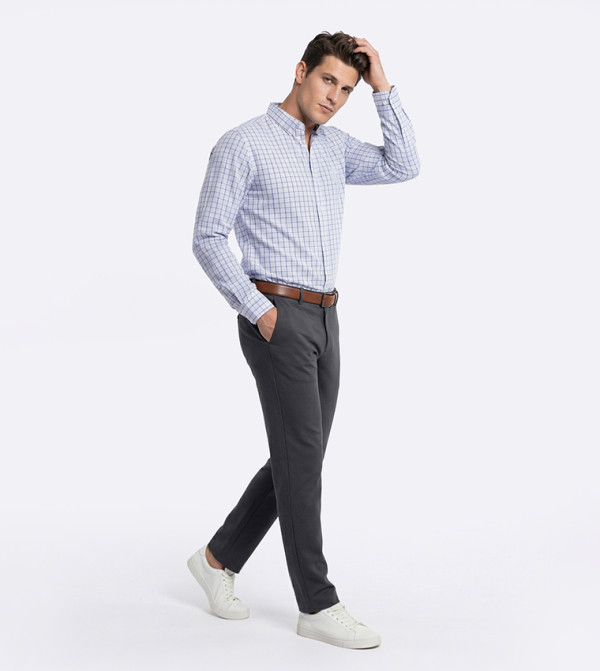 Beverly Hills Polo Club checkered-plaid-m - White Long Sleeves