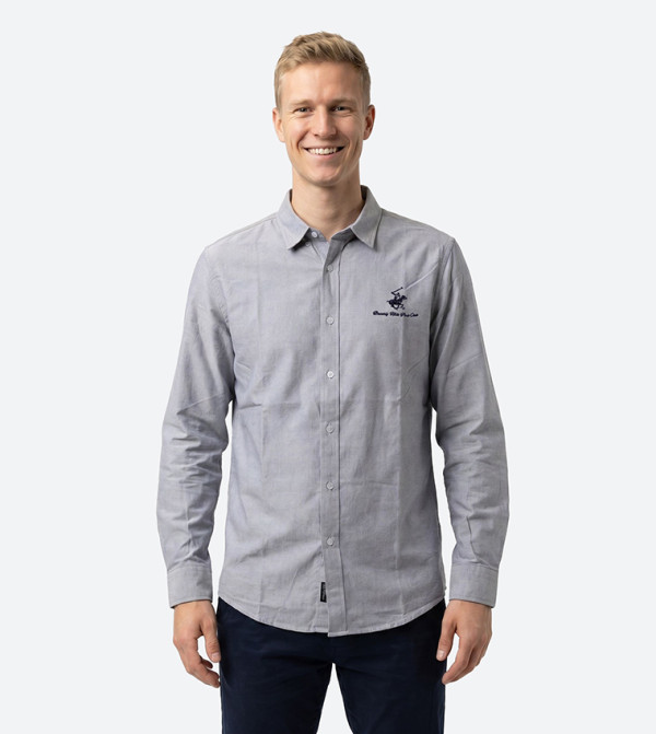 Beverly Hills Polo Club  Shirts - Blue Long Sleeves