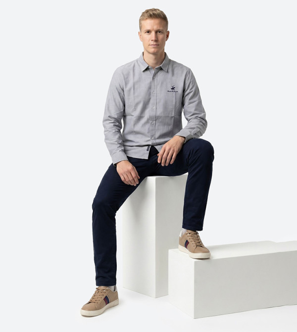Beverly Hills Polo Club  Shirts - Blue Long Sleeves