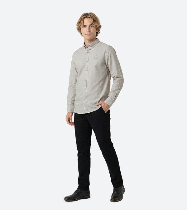 Beverly Hills Polo Club  Shirts - Light Brown Long Sleeves