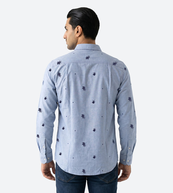 Beverly Hills Polo Club  Casual Shirts - Blue Long Sleeves