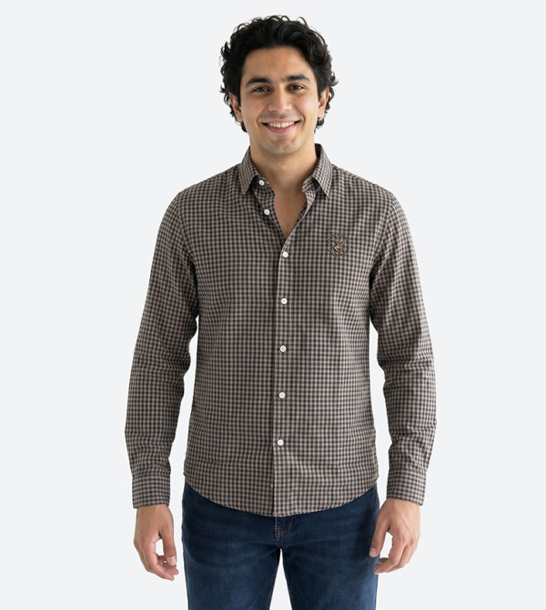 بيفرلي هيلز بولو كلوب  أكمام طويلة - بني  Long Sleeves