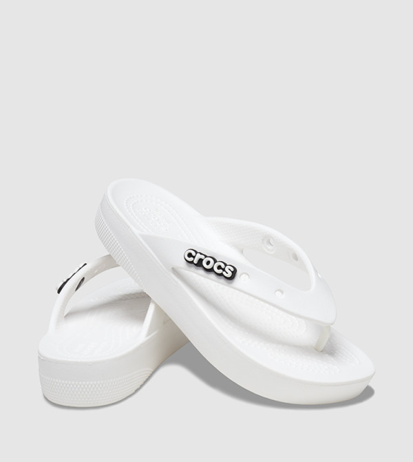 Crocs  - White Flip-Flops
