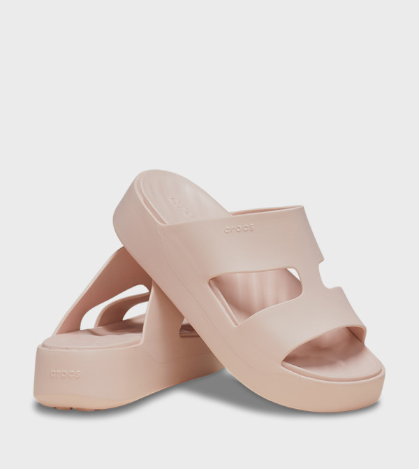Crocs  Platforms - Pink Flat Sandals