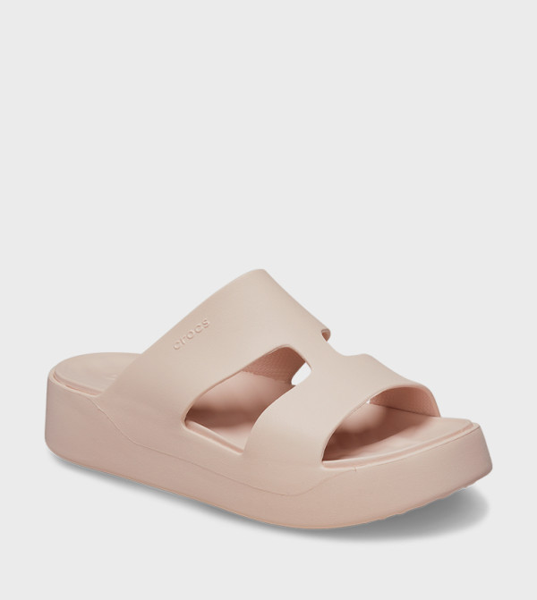 Crocs  Platforms - Pink Flat Sandals