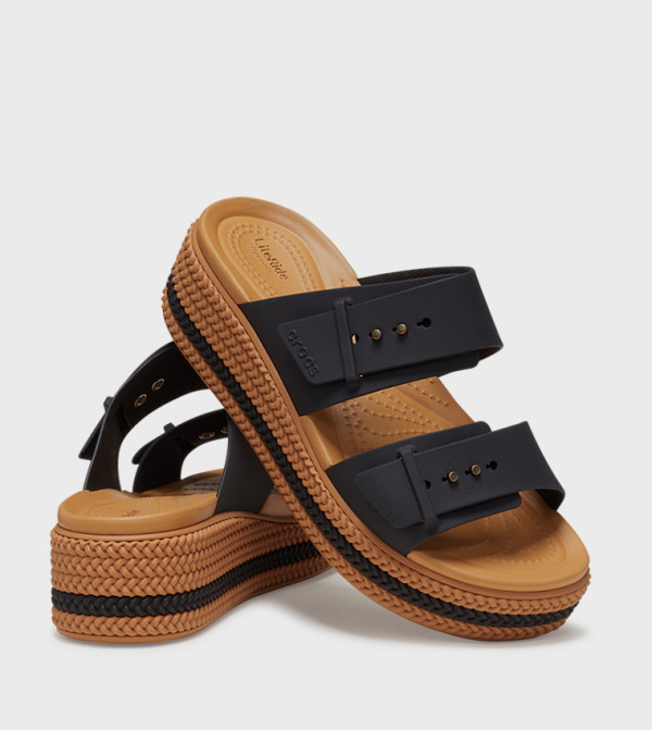 Crocs  Wedges - Black Wedges
