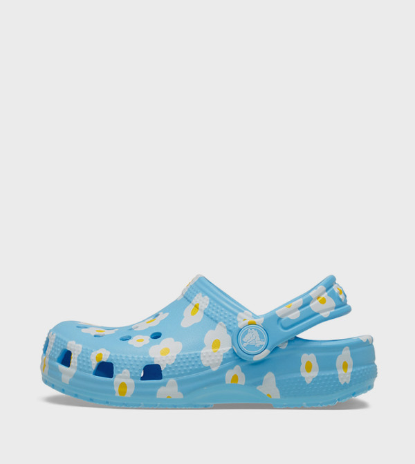 Crocs  nautical-sharks-sea-life - Blue clogs
