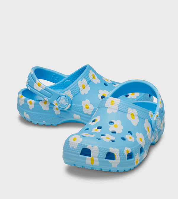 Crocs  nautical-sharks-sea-life - Blue clogs