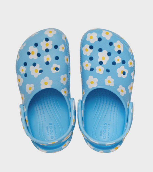 Crocs  nautical-sharks-sea-life - Blue clogs