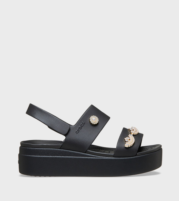 Crocs  Wedges - Black Wedges