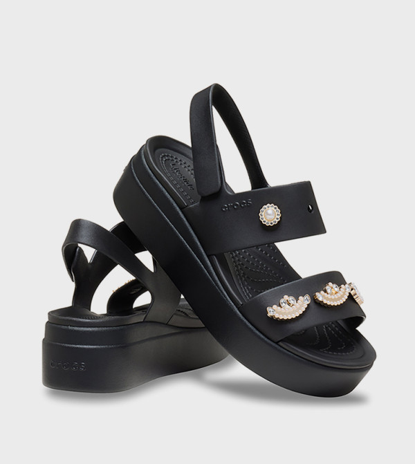 Crocs  Wedges - Black Wedges