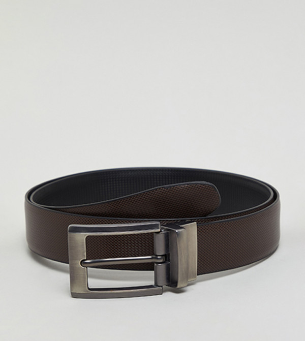 أر آند بي  أحزمة كاجوال  - بني  Non Leather Belts