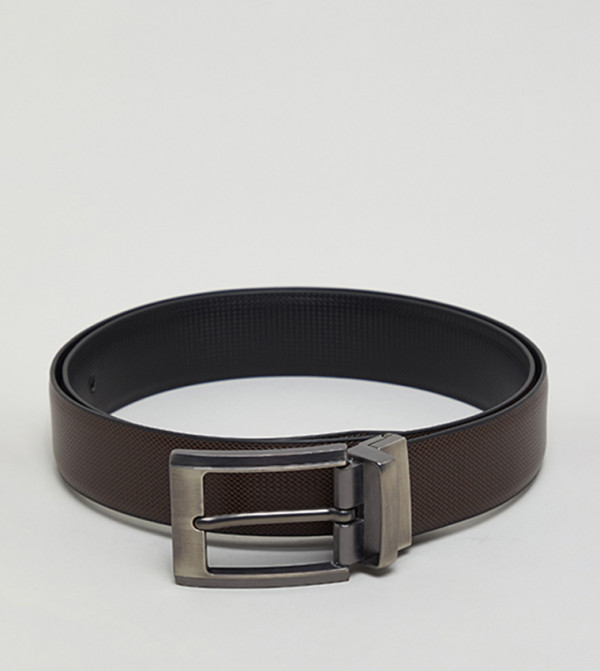 أر آند بي  أحزمة كاجوال  - بني  Non Leather Belts