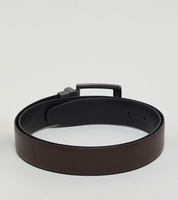 أر آند بي  أحزمة كاجوال  - بني  Non Leather Belts