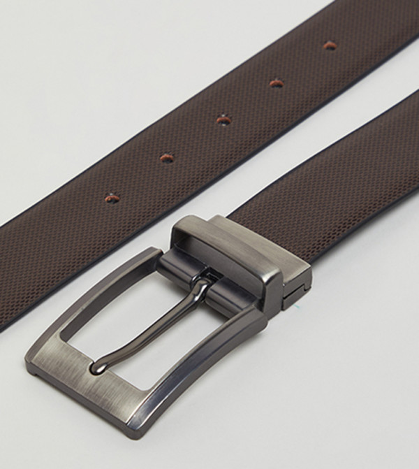 أر آند بي  أحزمة كاجوال  - بني  Non Leather Belts